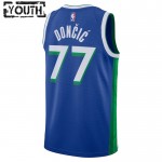 Maillot NBA Dallas Mavericks Luka Doncic 77 Nike 2022-23 City Edition Bleu Swingman - Enfant
